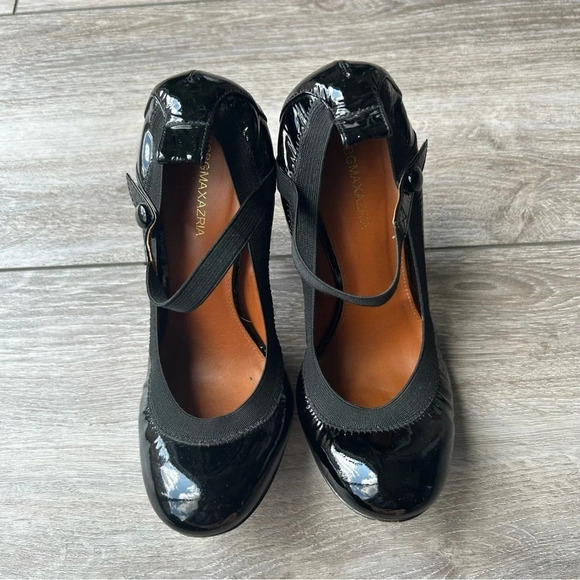 BCBGMAXAZRIA Black Patent Leather Mary Jane Ballet Heels - Picture 3 of 16